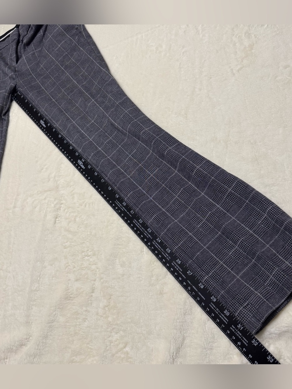 Ann Taylor Slim Leg Plaid Check Career Pant Work Size 0 Full Length - Picture 6 of 6